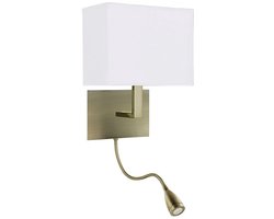 Searchlight HOTEL Slaapkamer Wandlamp met Leeslamp Goud