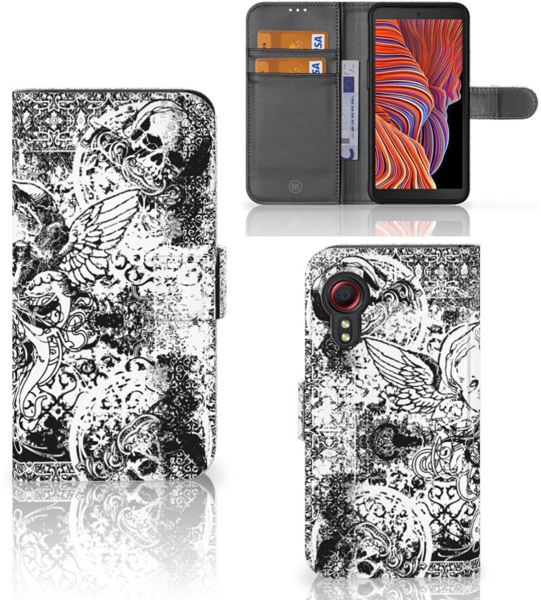 Telefoonhoesje met Naam Samsung Galaxy Xcover 5 Skulls Angel