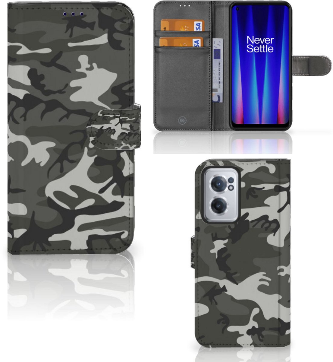 OnePlus Nord CE 2 Telefoon Hoesje Army Light