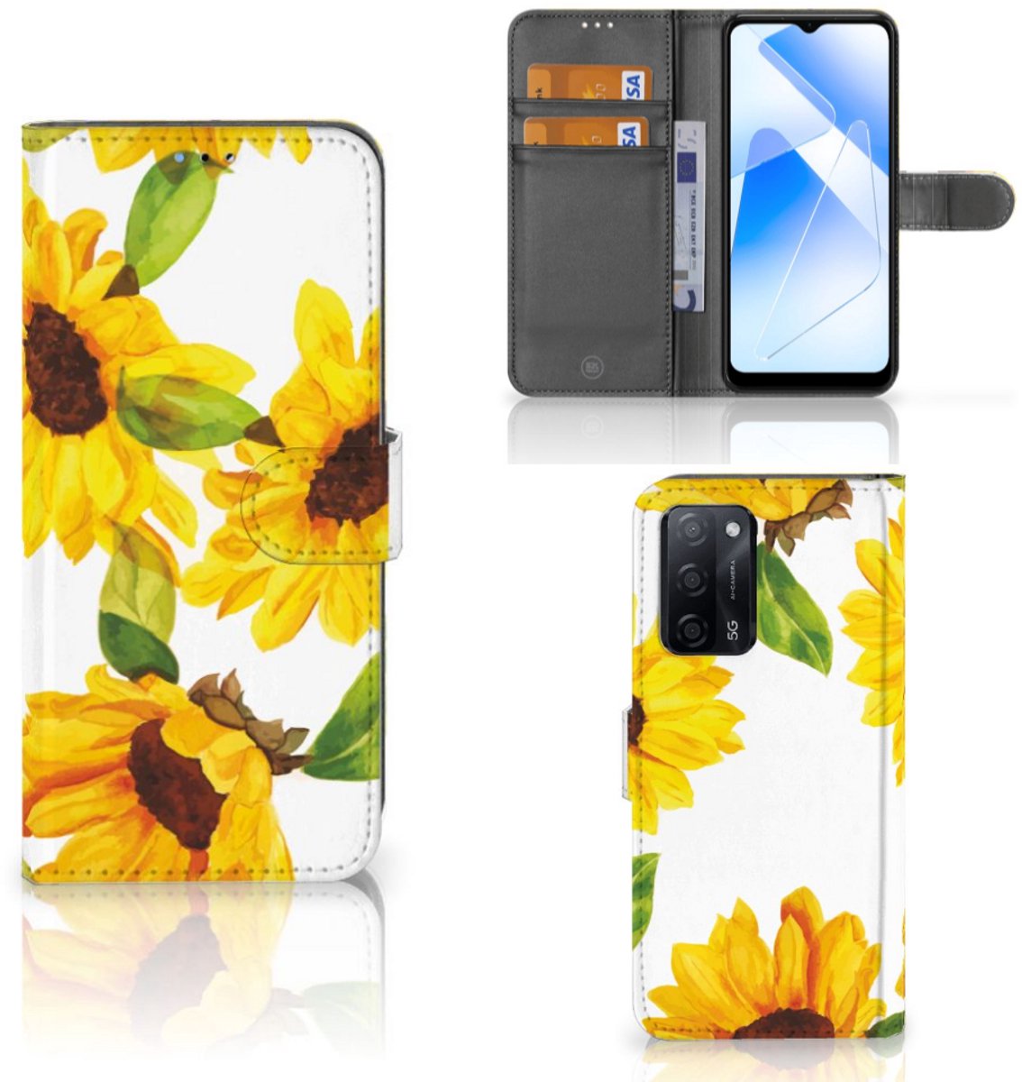 Hoesje voor OPPO A16/A16s/A54s Zonnebloemen