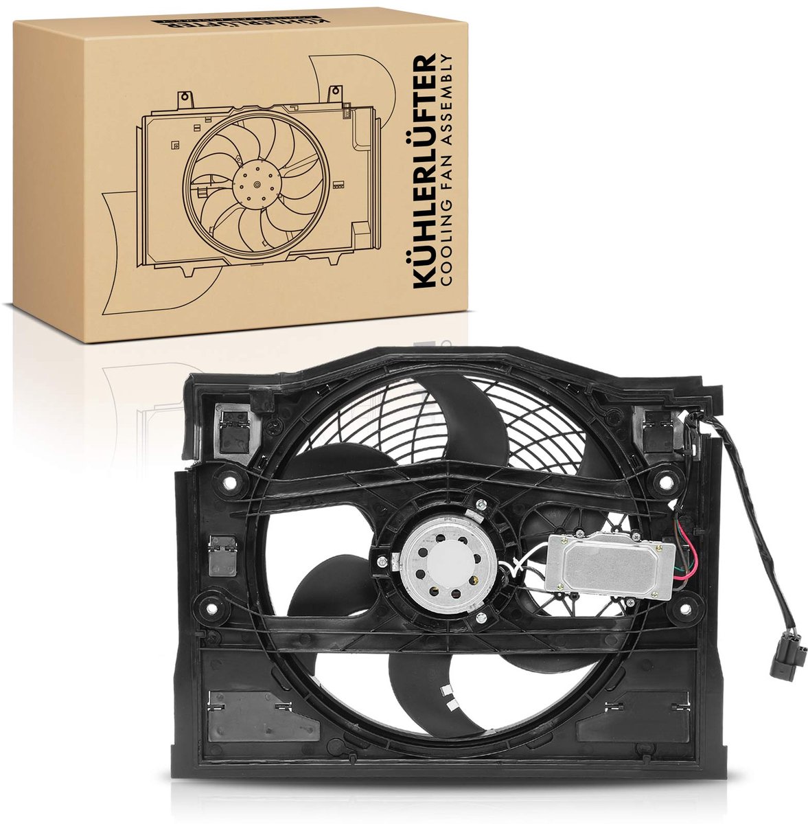 Frankberg 1x Motorradiateur Enkele ventilator