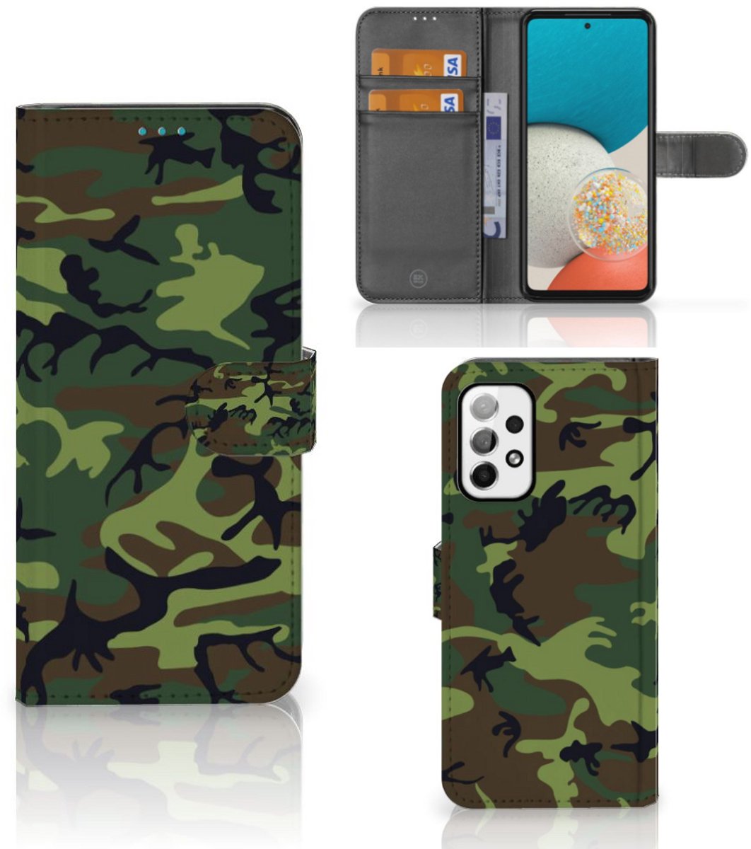 Samsung Galaxy A73 5G Telefoon Hoesje Army Dark