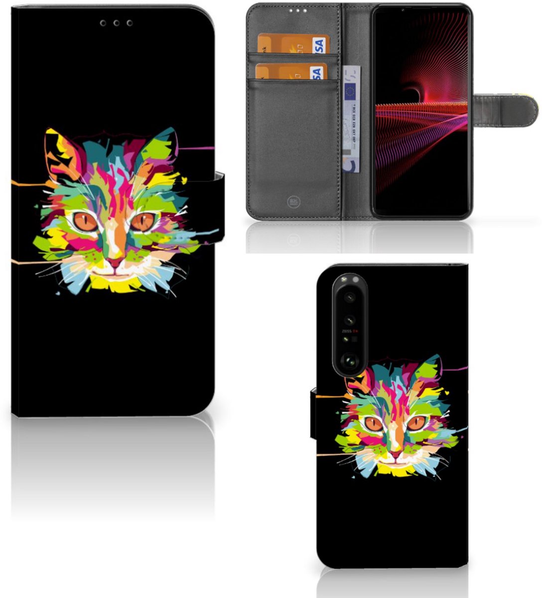 Sony Xperia 1 III Leuk Hoesje Cat Color