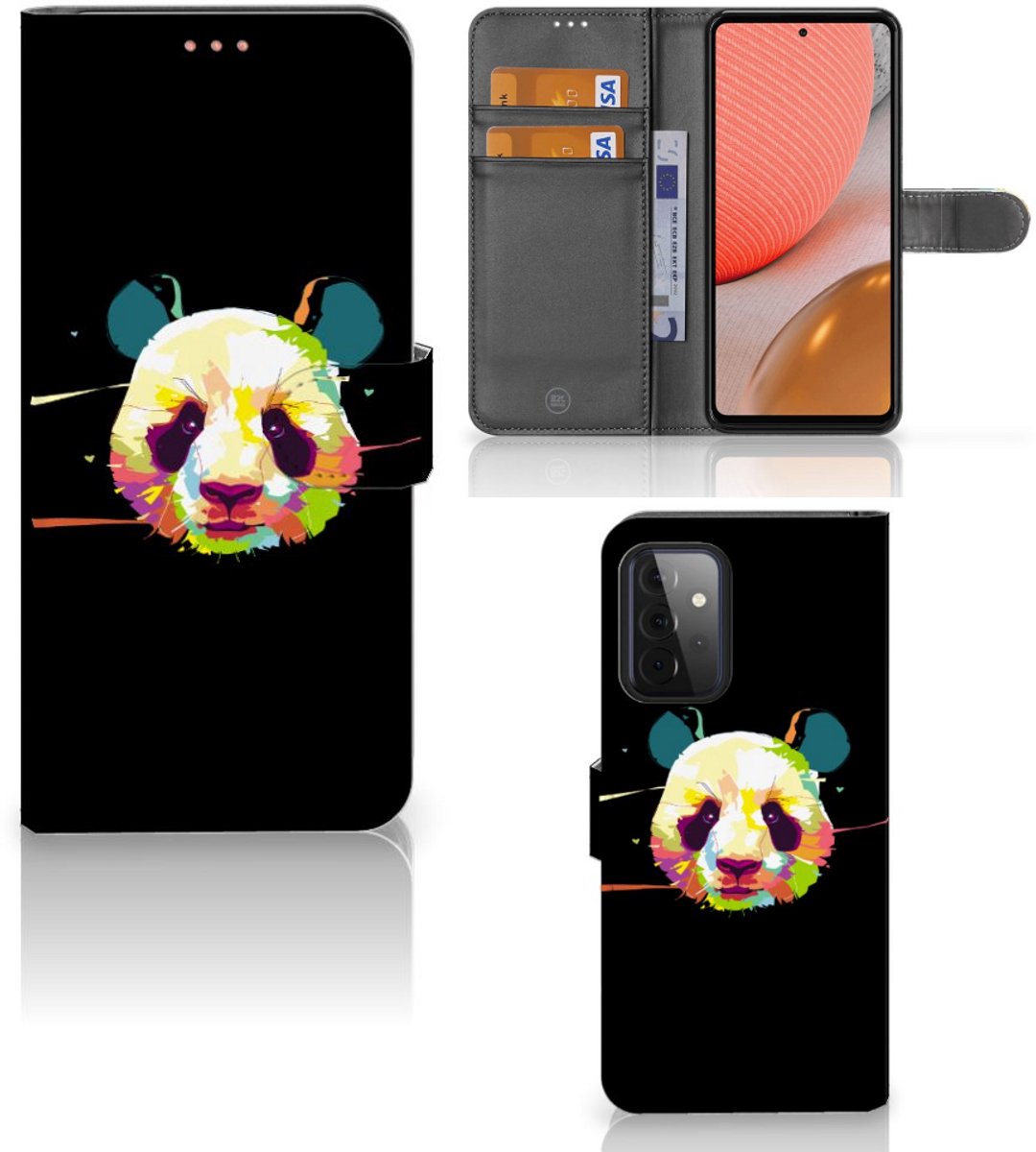 Samsung Galaxy A72 Leuk Hoesje Panda Color