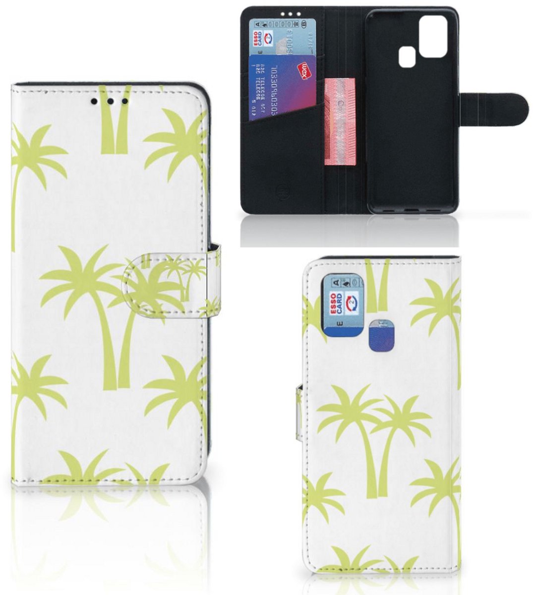 Book Case voor Samsung Galaxy M31 Hoesje Palmtrees