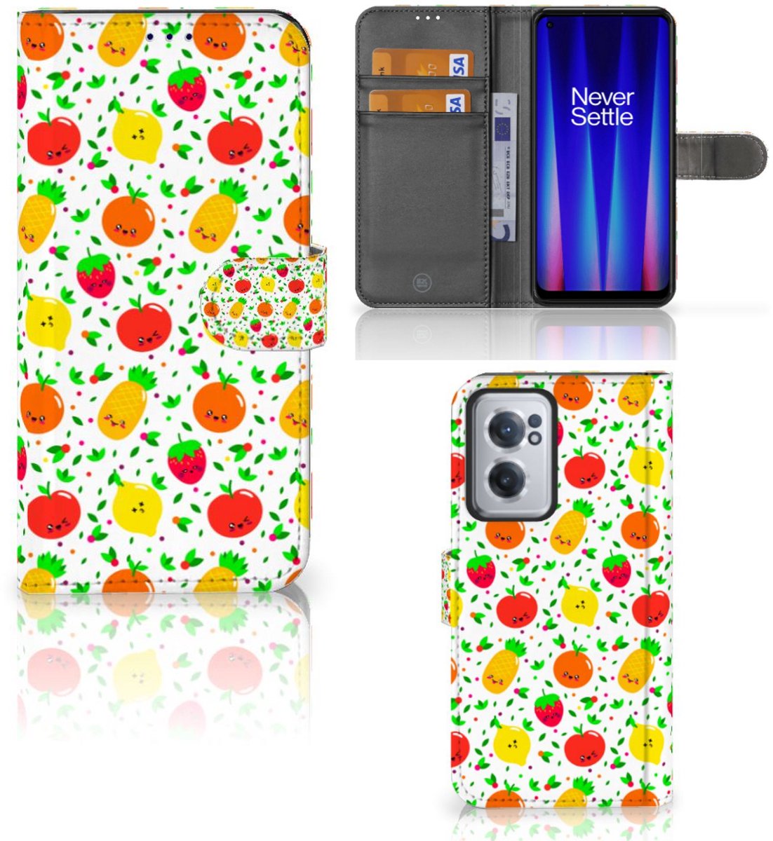 OnePlus Nord CE 2 Book Cover Fruits