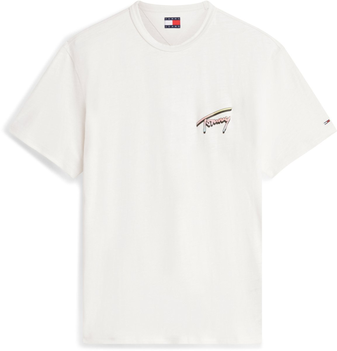 Tommy Jeans T-shirt Tjm Rlx Novelty Ss Tee Dm0dm23190 Ybh Ancient Mannen Wit