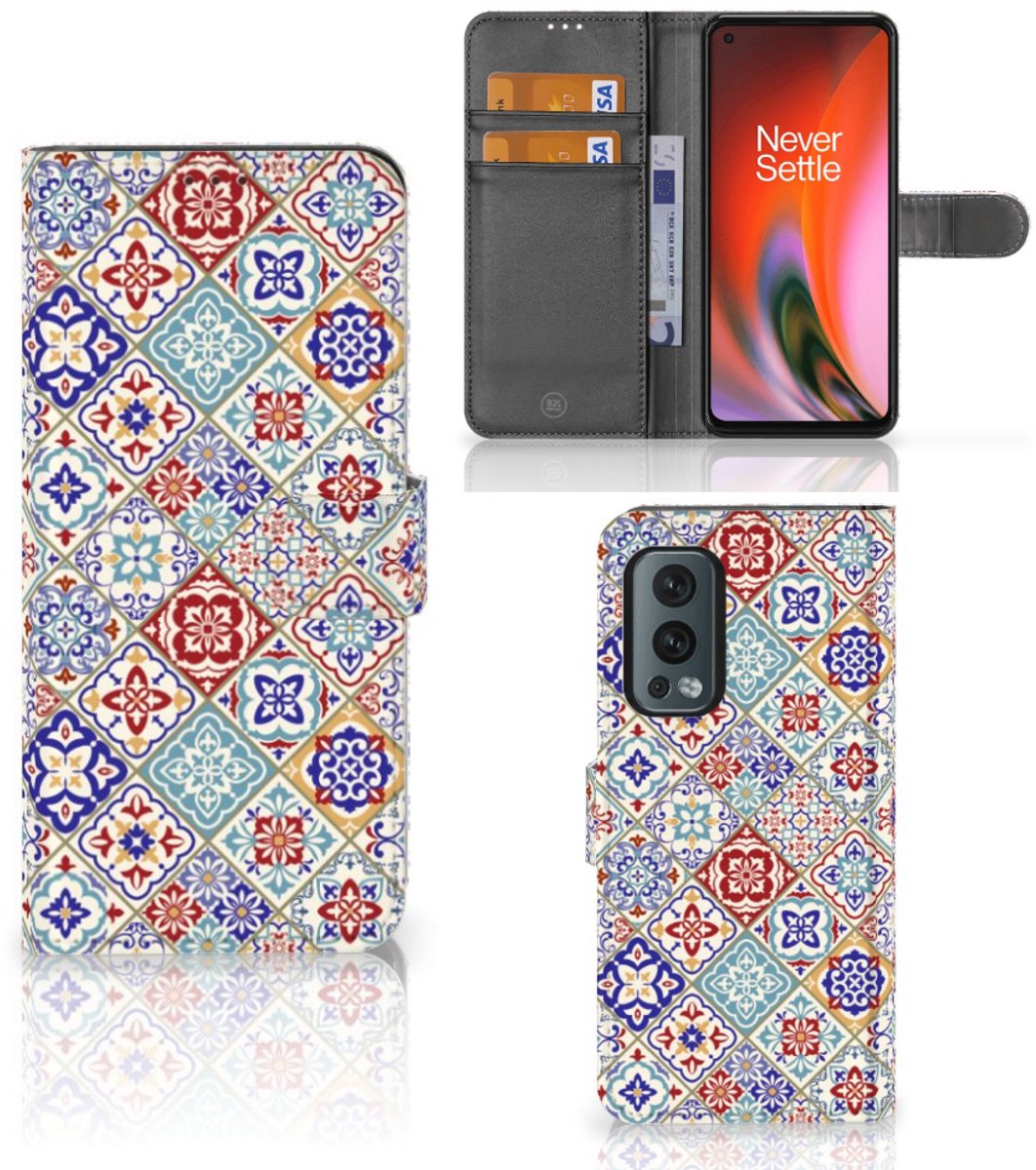 OnePlus Nord 2 5G Bookcase Tiles Color