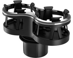 bekerhouder auto – auto accessories - Bekerhouder – Universele houder voor drankflessen – ABS – Zwart