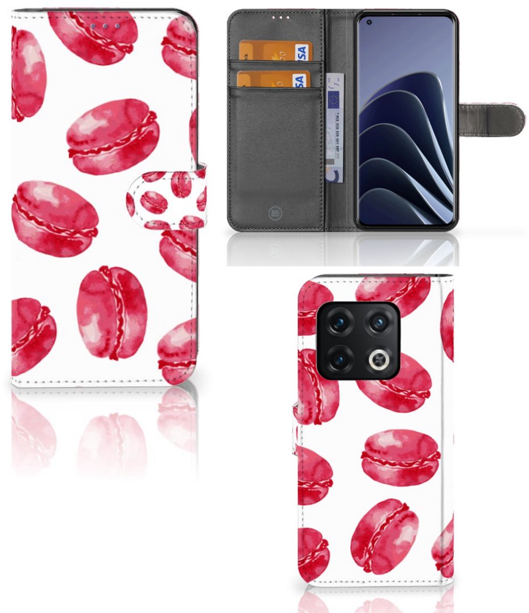 OnePlus 10 Pro Book Cover Pink Macarons