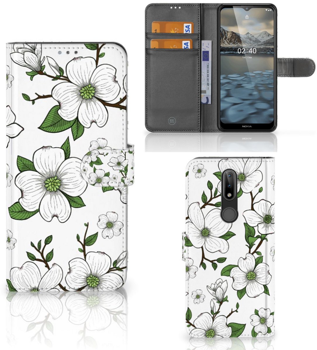 Nokia 2.4 Hoesje Dogwood Flowers