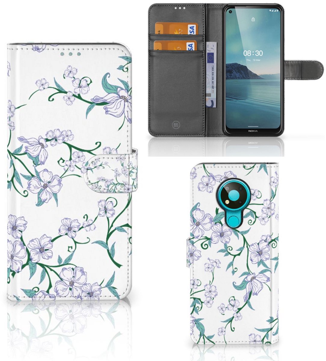 Nokia 3.4 Uniek Hoesje Blossom White