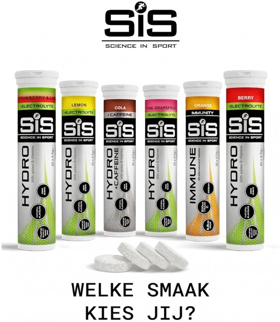 Science in Sport - SIS Go Hydro Bruistabletten - 300mg Elektrolyten - Pink Grapefruit Smaak - 3x20 Tabletten van Science in Sport — afbeelding 4