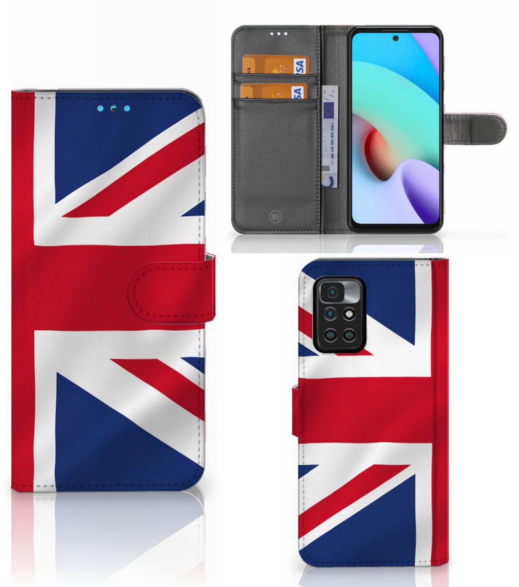 Xiaomi Redmi 10 Bookstyle Case Groot-Brittannië