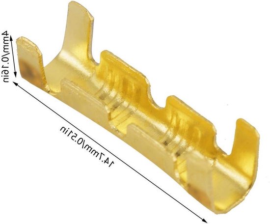 100 Stuks Messing Butt Connectors voor Elektrische Draad - Crimpverbindingen voor 0.5-1.5mm Draad, Betrouwbare Aansluitingen en Duurzame Verbindingen — afbeelding 5