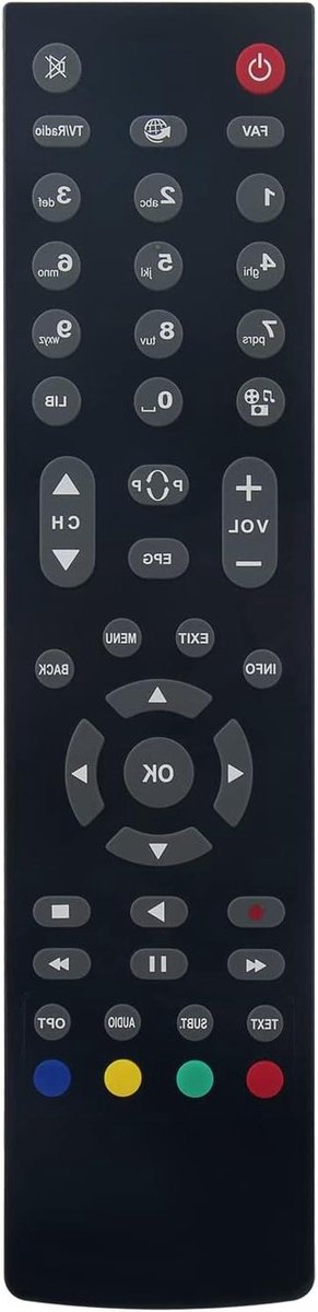 Afstandsbediening - TV Recorder Bediening - Apparaat Bediening - Geen Installatie Nodig - 10 Meter Bereik - Zwart