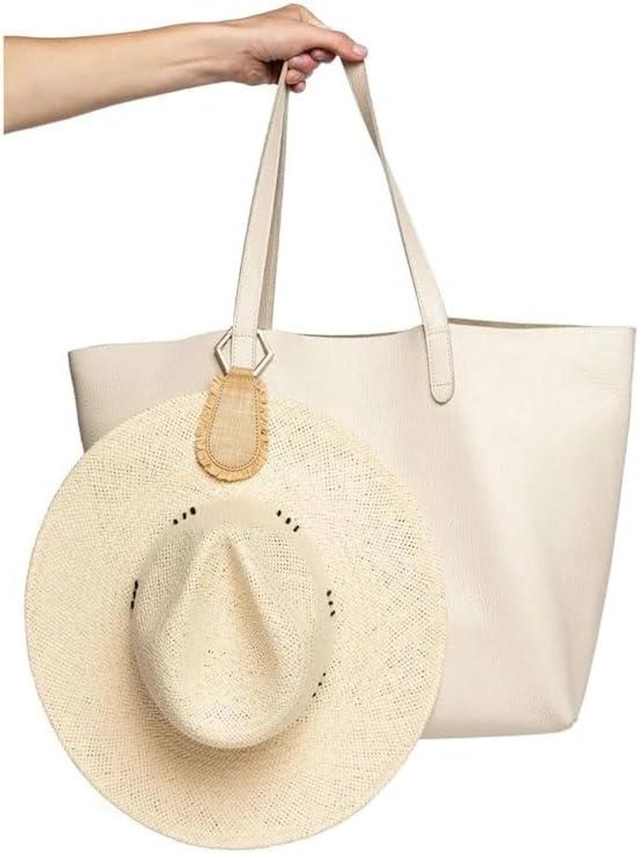 Hoedenclip - Tas houder - Hoed vastzetten - Raffia trim accenten - 12.7 cm - Niet gespecificeerd