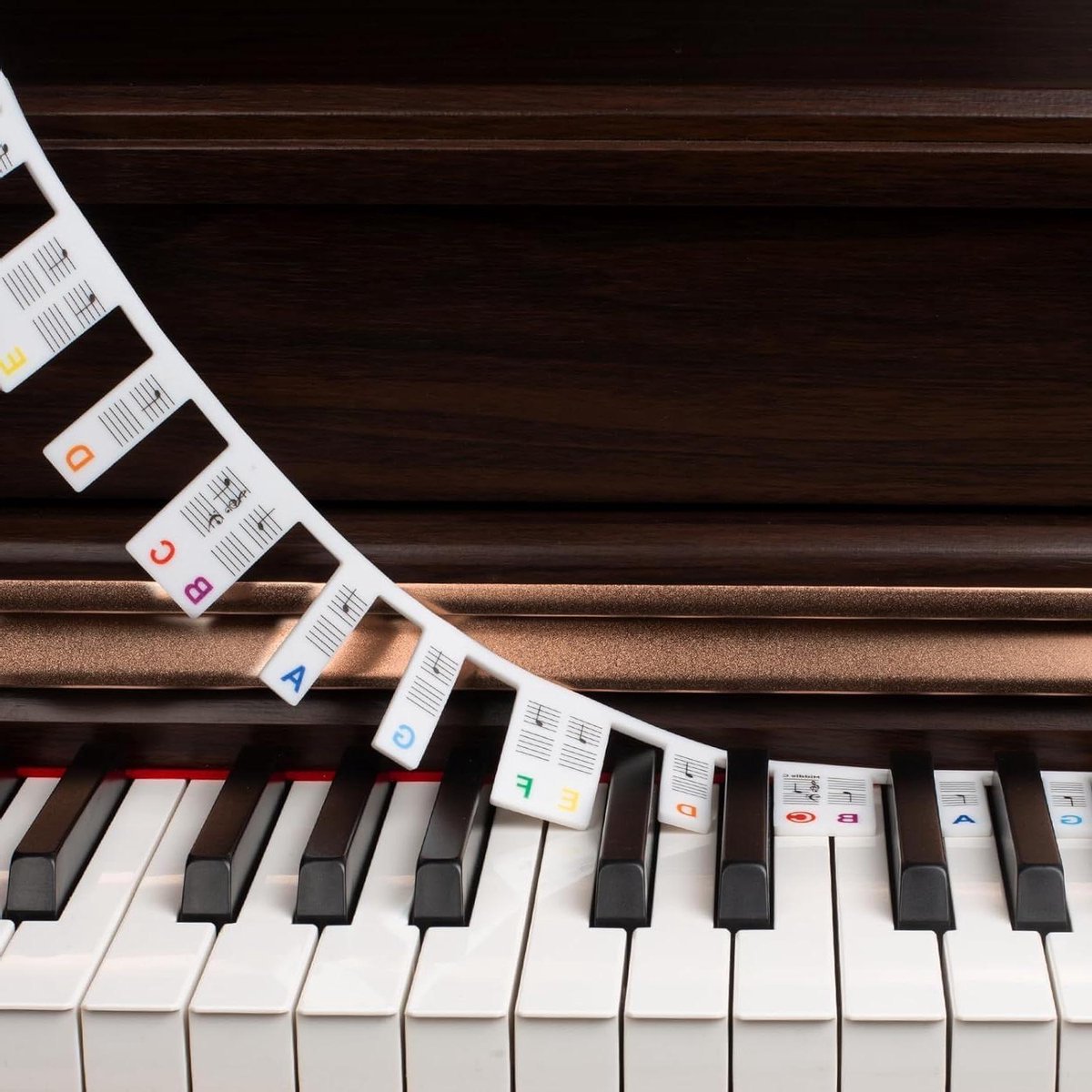 Pianostickers voor 88 toetsen - Noten gids keyboard - Piano leren spelen - Herbruikbaar zonder lijmresten - 88 toetsen