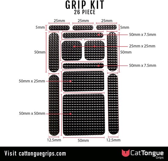 Antislip Gripkit - Handgrepen Golfclub - Verbeteren Grip - 26 Voorgesneden Maten - 26 Stuks - Zwart van Merkloos — afbeelding 5