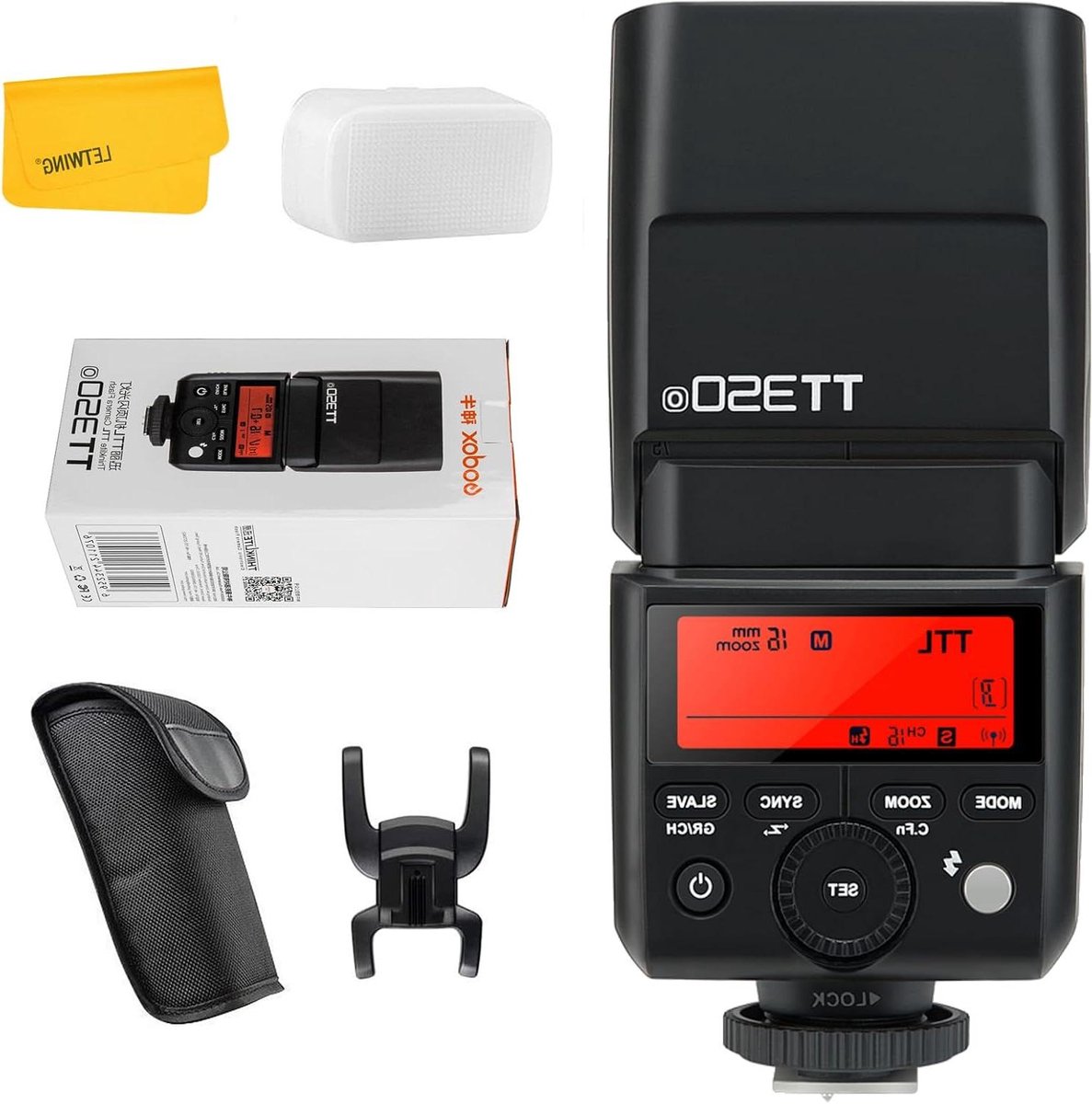 Cameraflitser - Speedlite Mini - Fotografie Verbeteren - TTL HSS Compatibel - GN36 - Zwart