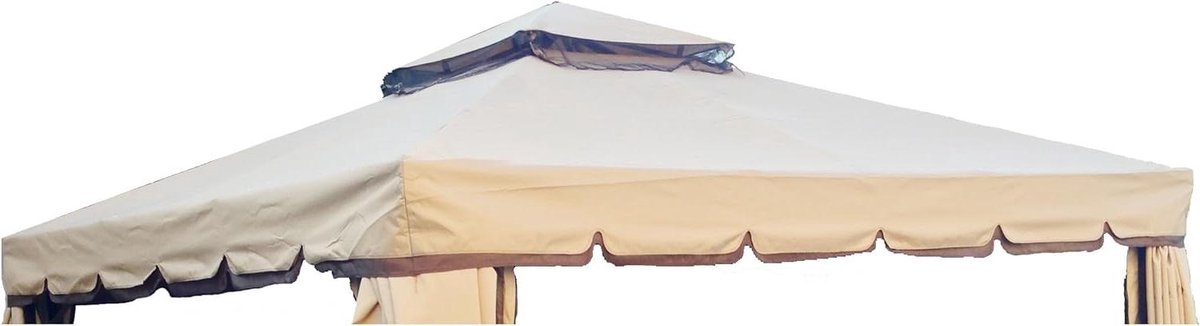 FP-TECH Vervangende afdekking voor tuinpaviljoen, regenbescherming, PVC, 3 x 3 of 3 x 4 (dekzeil 3 x 3)