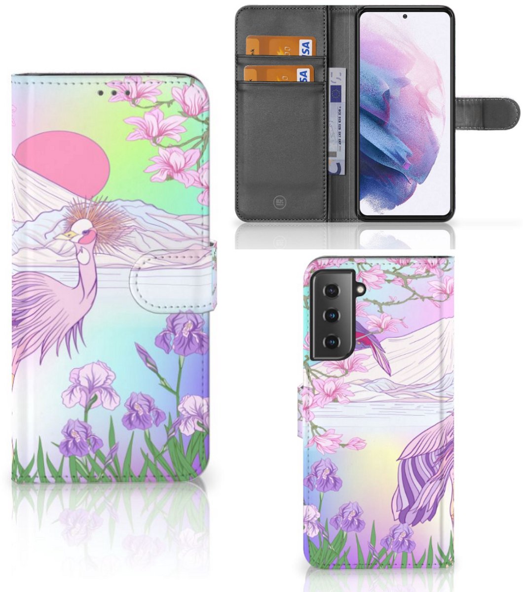 Samsung Galaxy S21 Plus Telefoonhoesje met Pasjes Bird