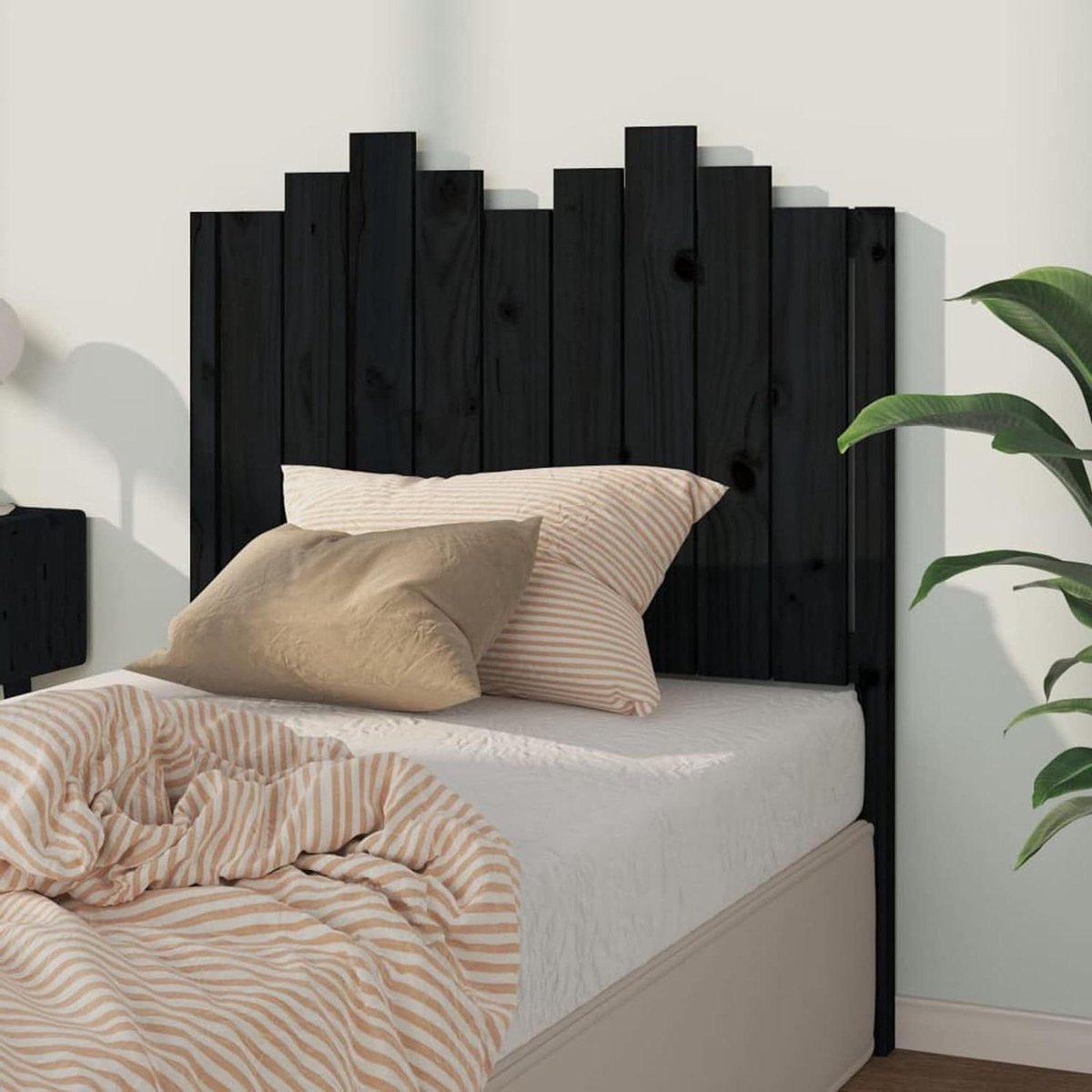 Houten Hoofdbord - Bed Decoratie - Ontspannen Slaapkamer - Massief Grenenhout - 96 x 4 x 1