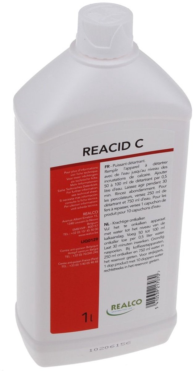 REALCO - REACID 1 1L ONTKALKER PROFESSIONEEL UNIVERSEEL - REACID
