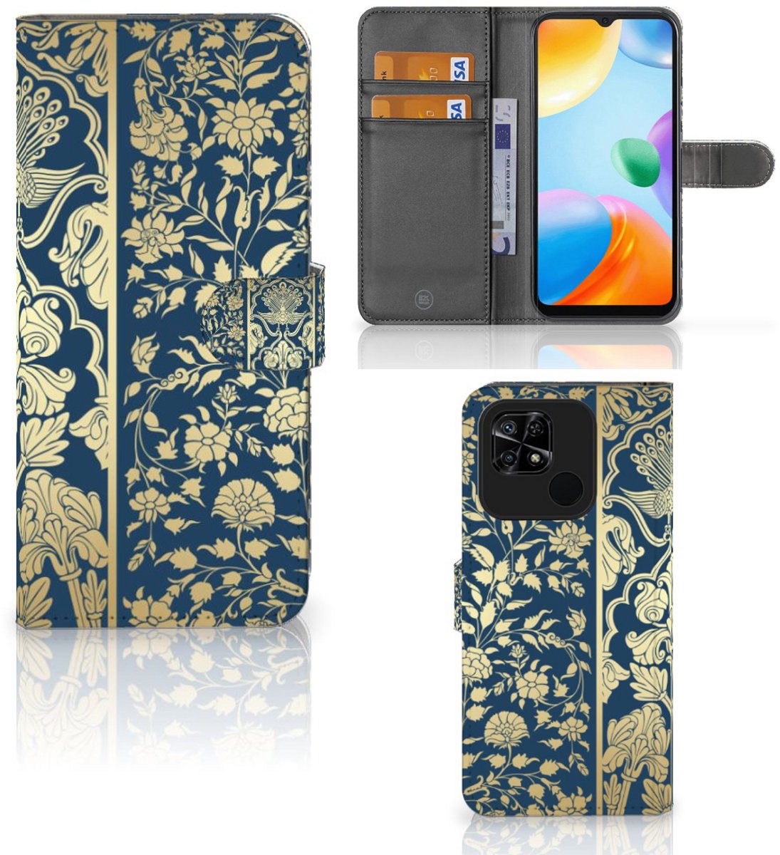 Xiaomi Redmi 10C Hoesje Beige Flowers