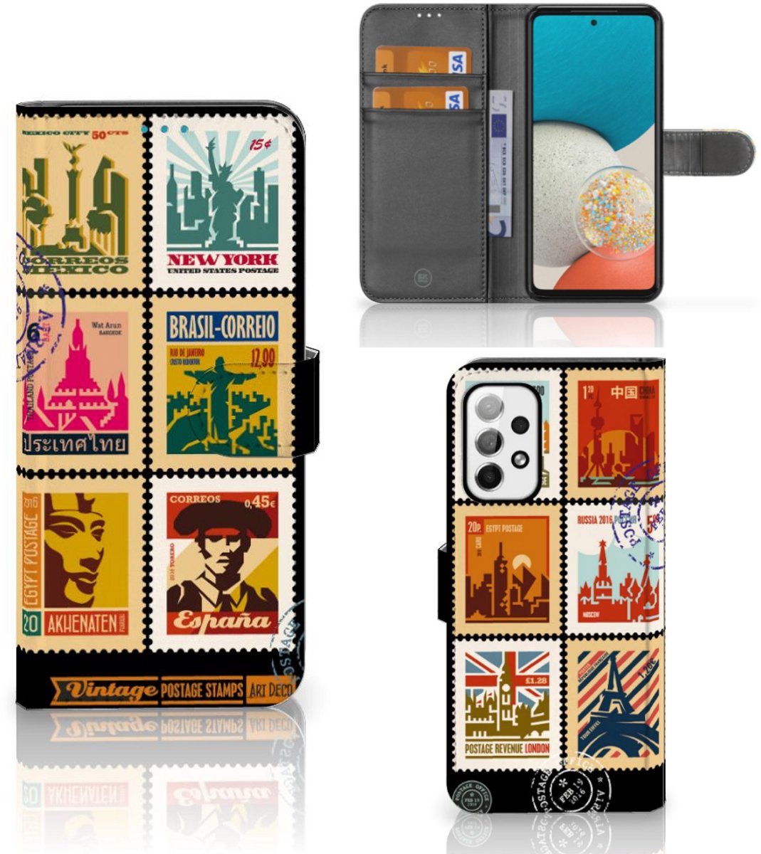 Samsung Galaxy A73 5G Flip Cover Postzegels