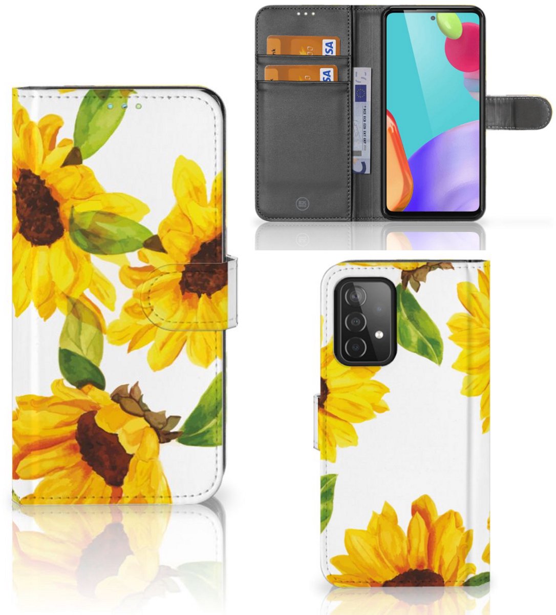 Hoesje voor Samsung Galaxy A52 Zonnebloemen