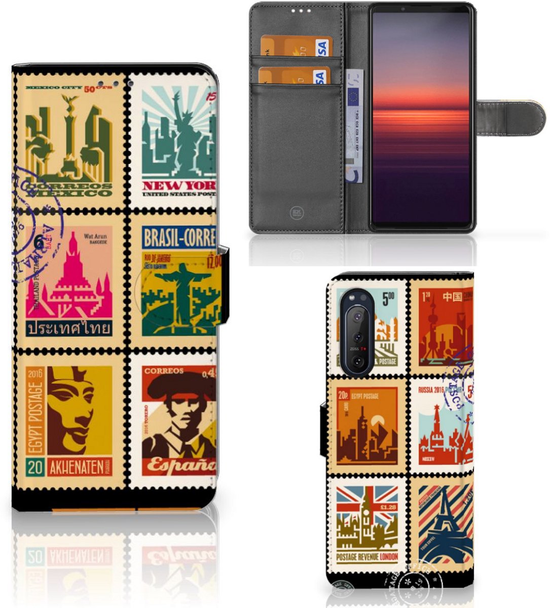 Sony Xperia 5II Flip Cover Postzegels
