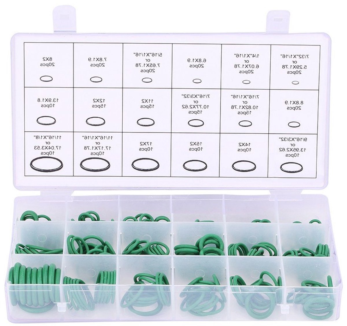 Complete AC O Ring Kit - 270 Stuks Assorted Auto O-Ringen voor Professionele Vervangingen en Betrouwbare Afdichting