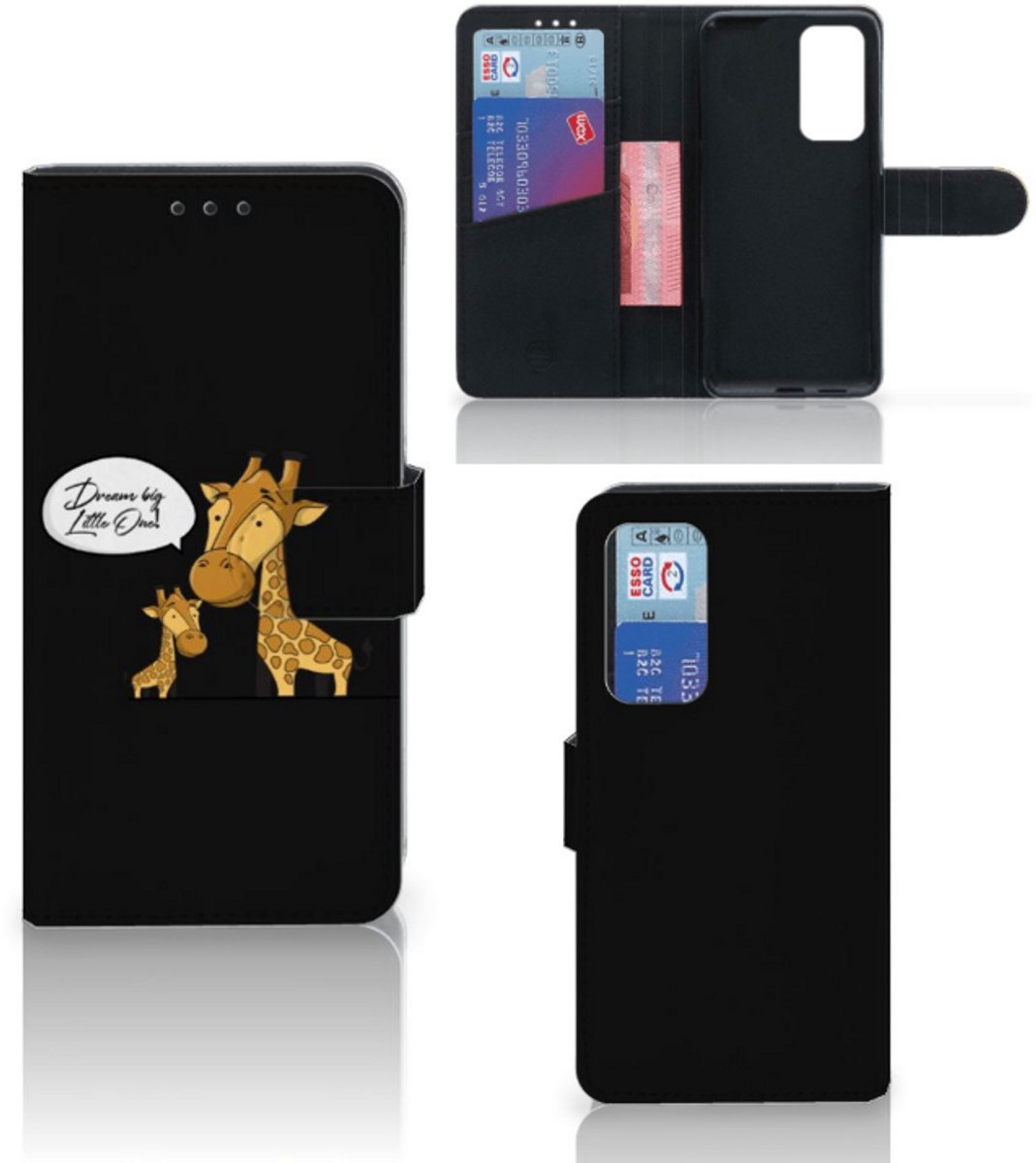 Book Case voor Huawei P40 Leuk Hoesje Giraffe