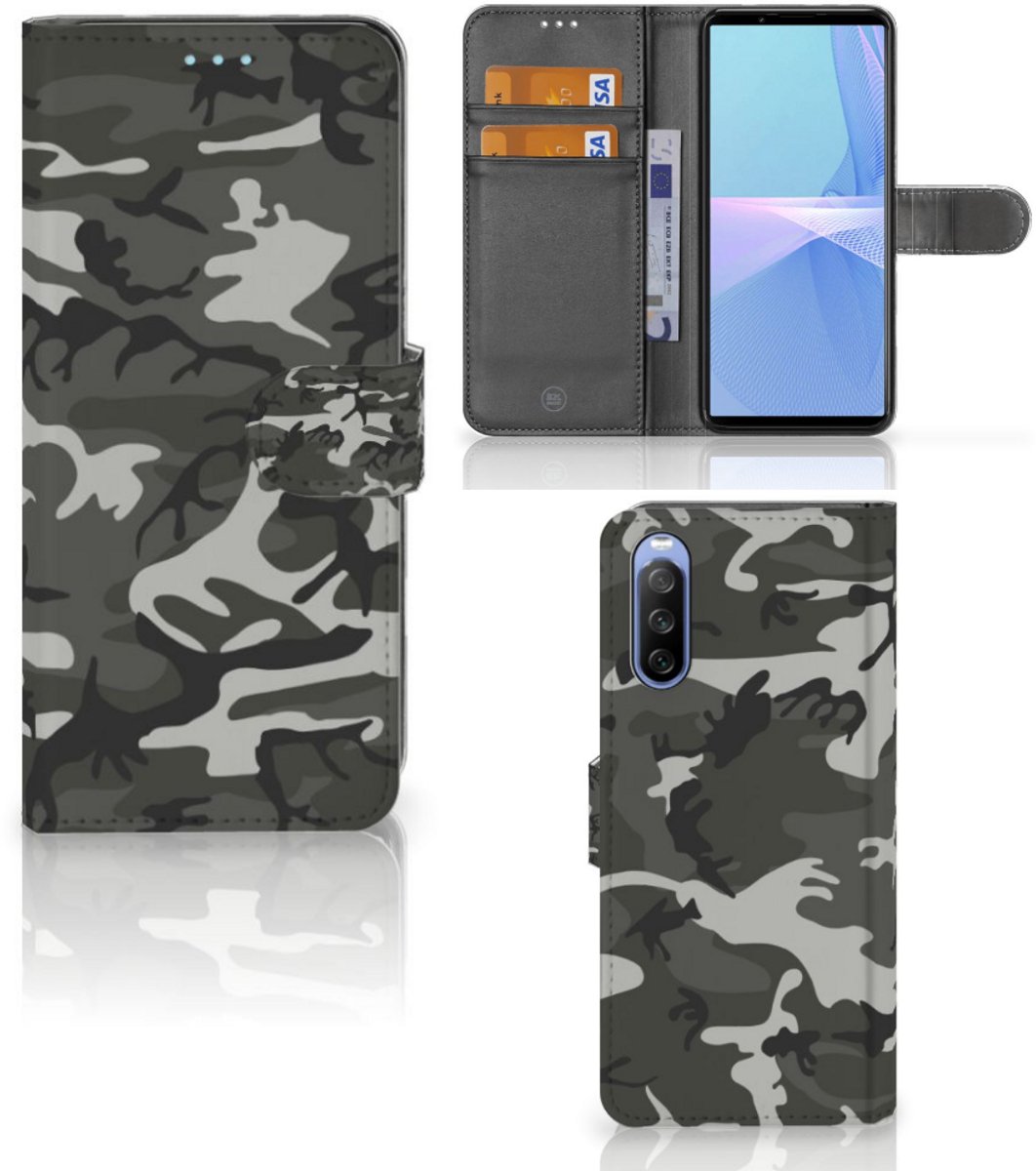 Sony Xperia 10 III Telefoon Hoesje Army Light