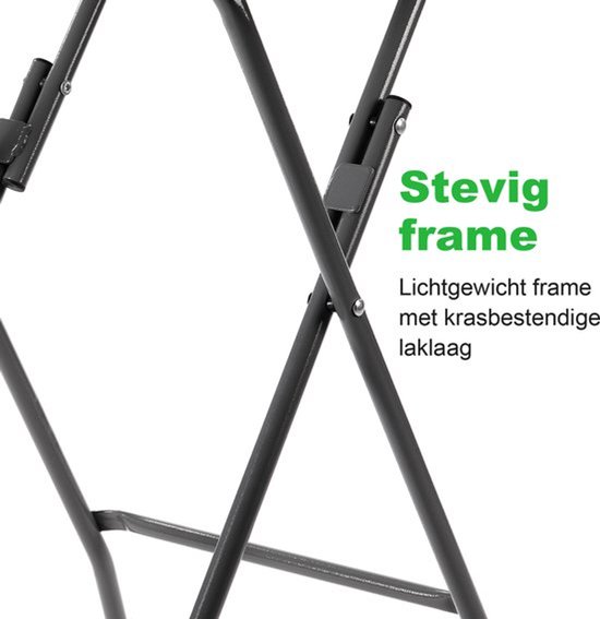 Bardi Inklapbare Tafel Rond - Campingtafel - Klaptafel - Vouwtafel Buiten - Tuintafel - Ø60 x 74 - Wit van Merkloos — afbeelding 5