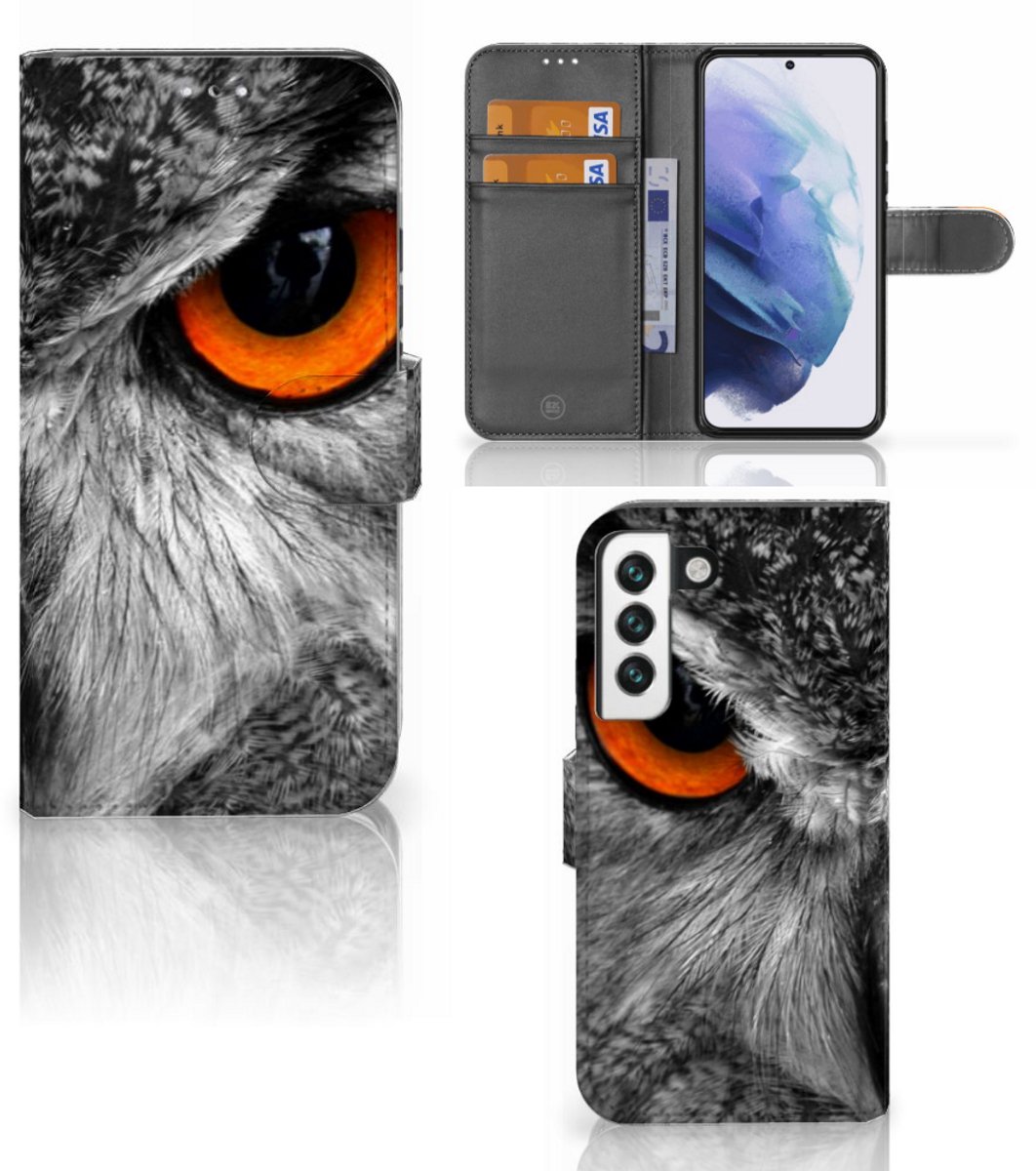 Samsung Galaxy S22 Telefoonhoesje met Pasjes Uil