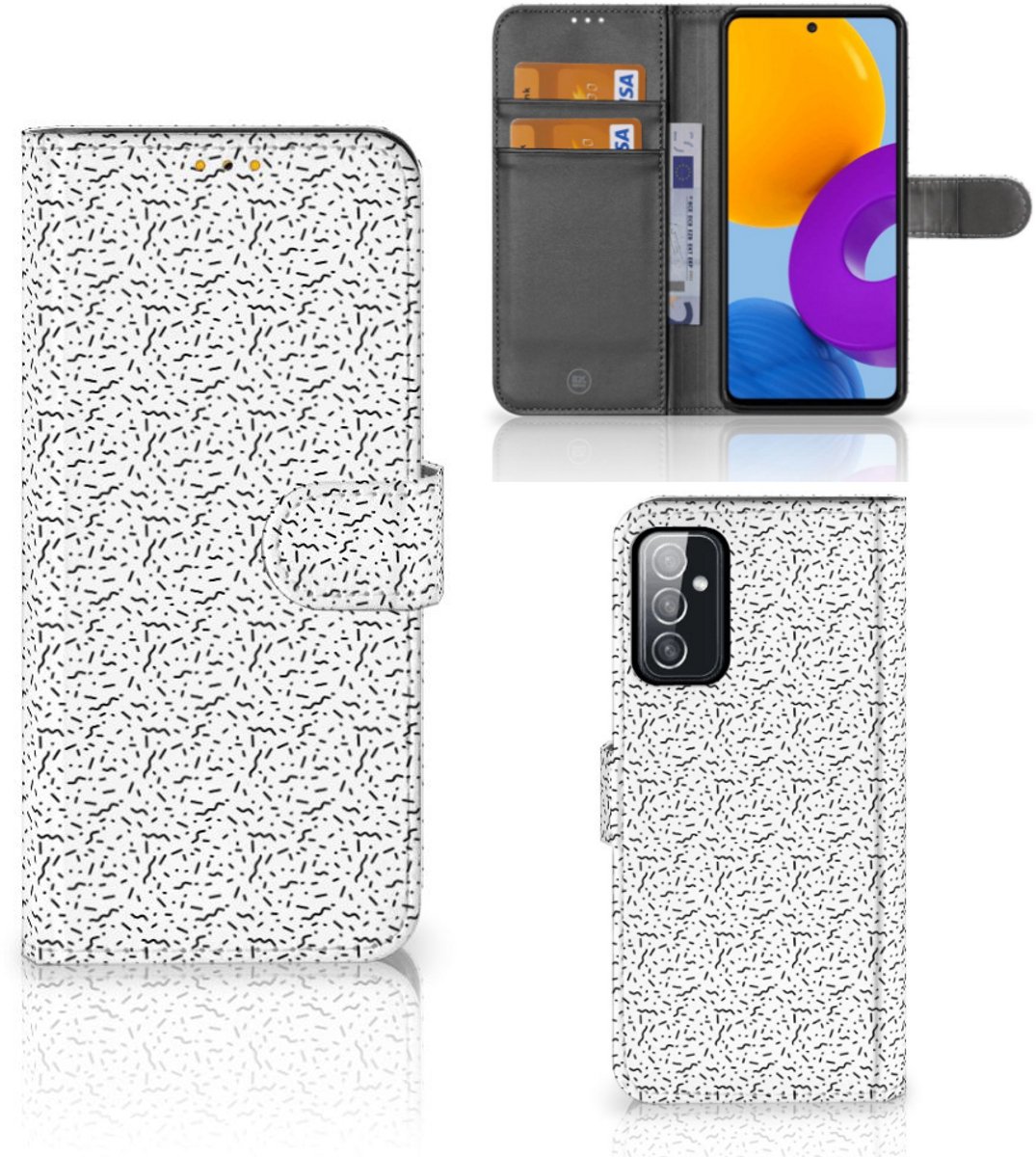 Samsung Galaxy M52 Telefoon Hoesje Stripes Dots