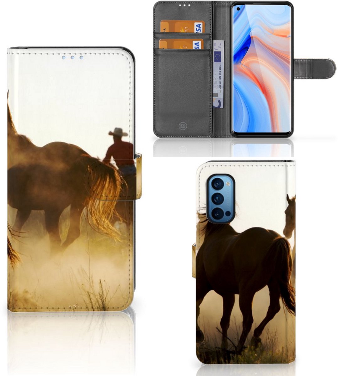 OPPO Reno 4 Pro 5G Telefoonhoesje met Pasjes Design Cowboy