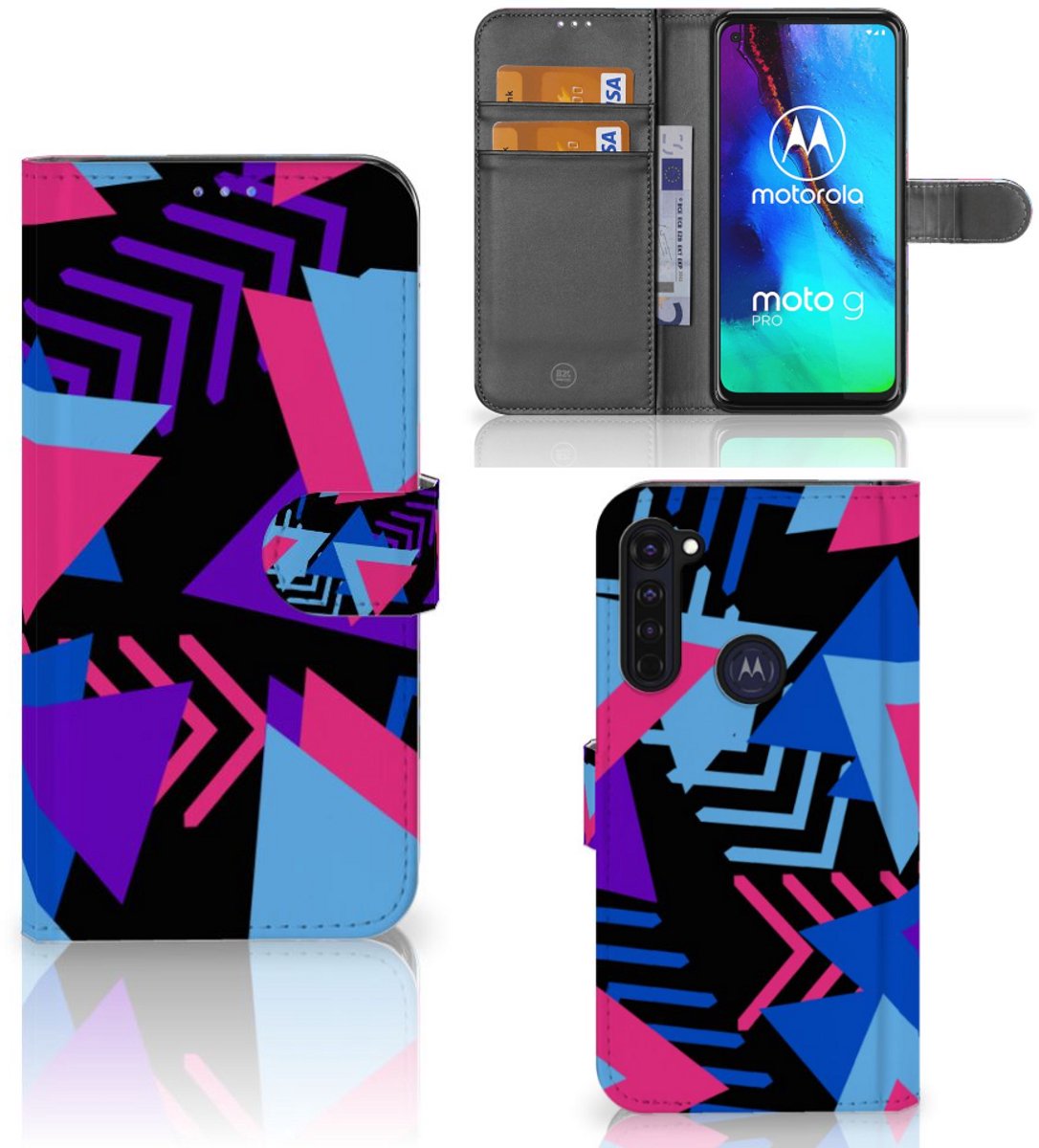 Motorola Moto G Pro Book Case Funky Triangle