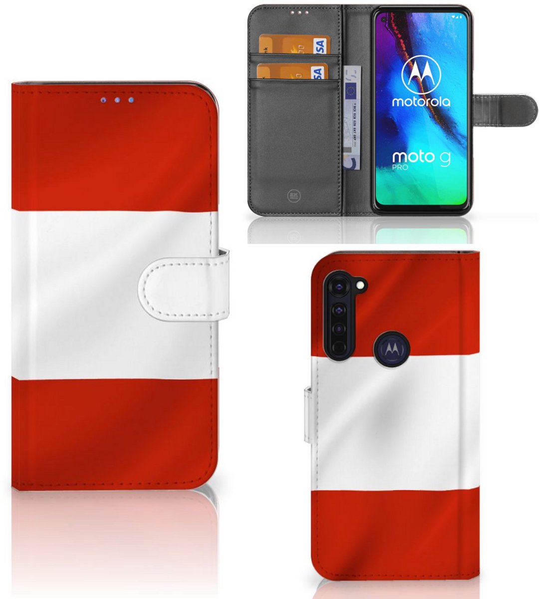 Motorola Moto G Pro Bookstyle Case Oostenrijk