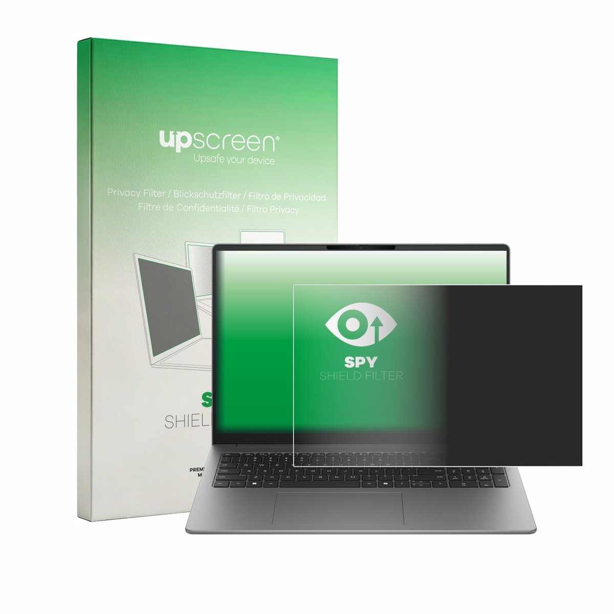 upscreen - privacyscherm voor HP 200 G2a 16" - privacy filter screenfilter Blauwlichtfilter