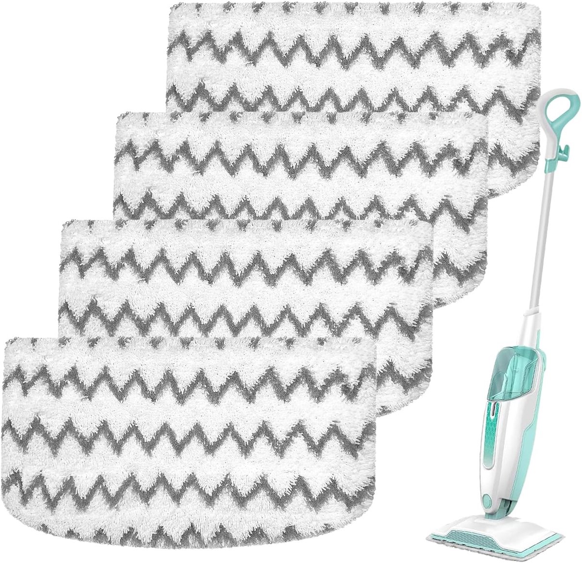4-pack Geschikt voor Shark-stoommoppen: Vervangende mopdoeken / Accessoires (Modellen S1000A, SWM, SC) — Voor thuisgebruik