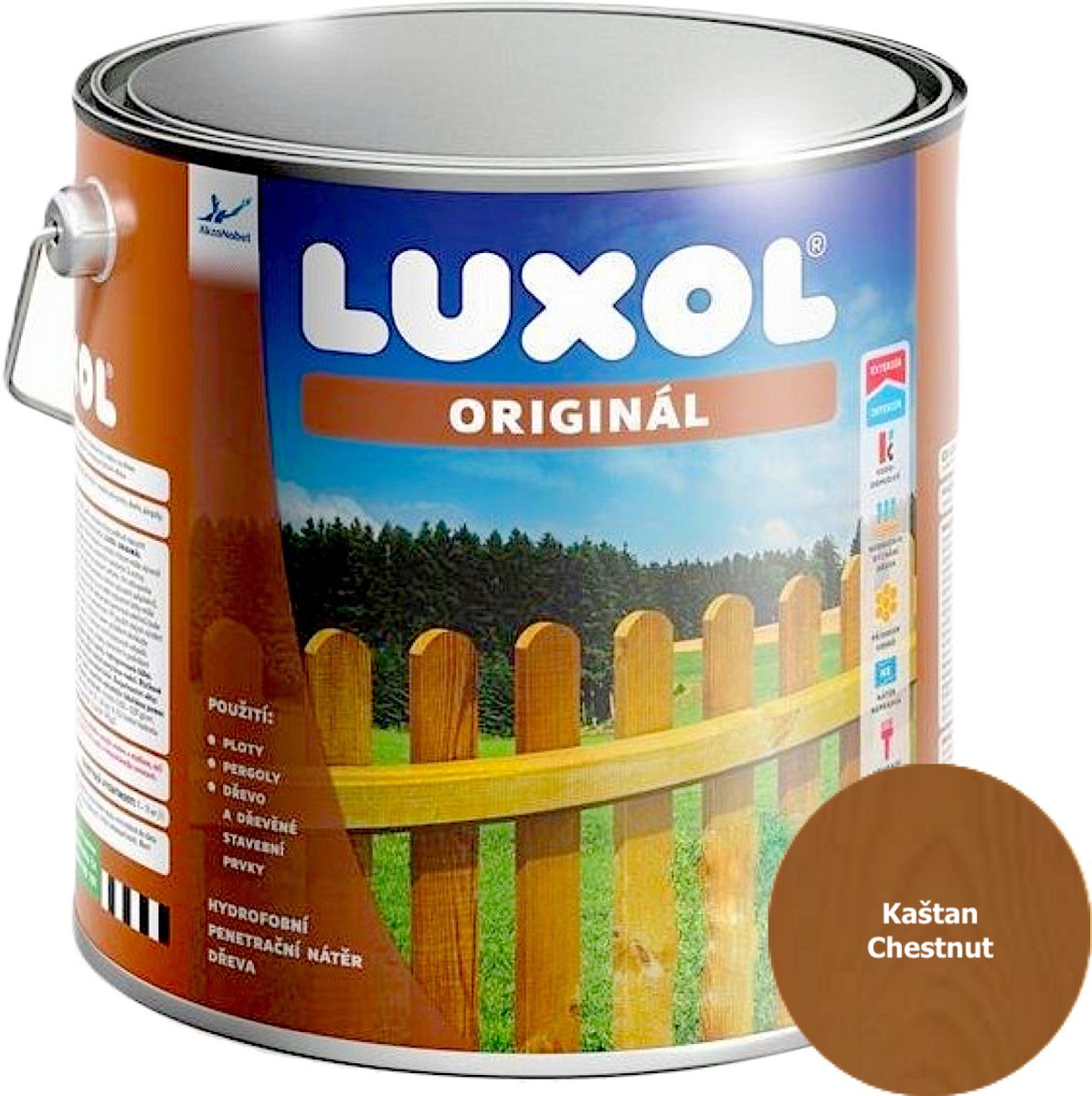 Luxol Origineel 4,5l, 0020 Kastanje