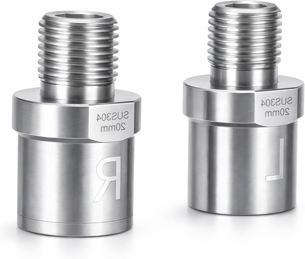 Fietspedaalverlengers - Pedaaladapters Fiets - Comfortabeler Fietsen - Roestvrij Staal - 1/2in & 9/16in - Zilver