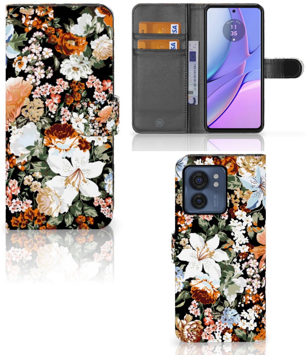 Hoesje voor Motorola Edge 40 Dark Flowers