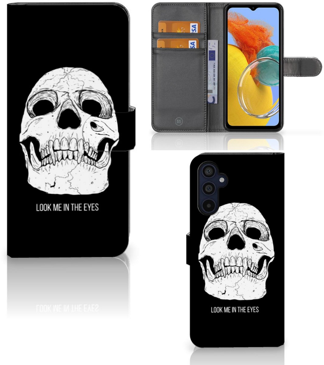 Telefoonhoesje met Naam Samsung Galaxy M14 Skull Eyes