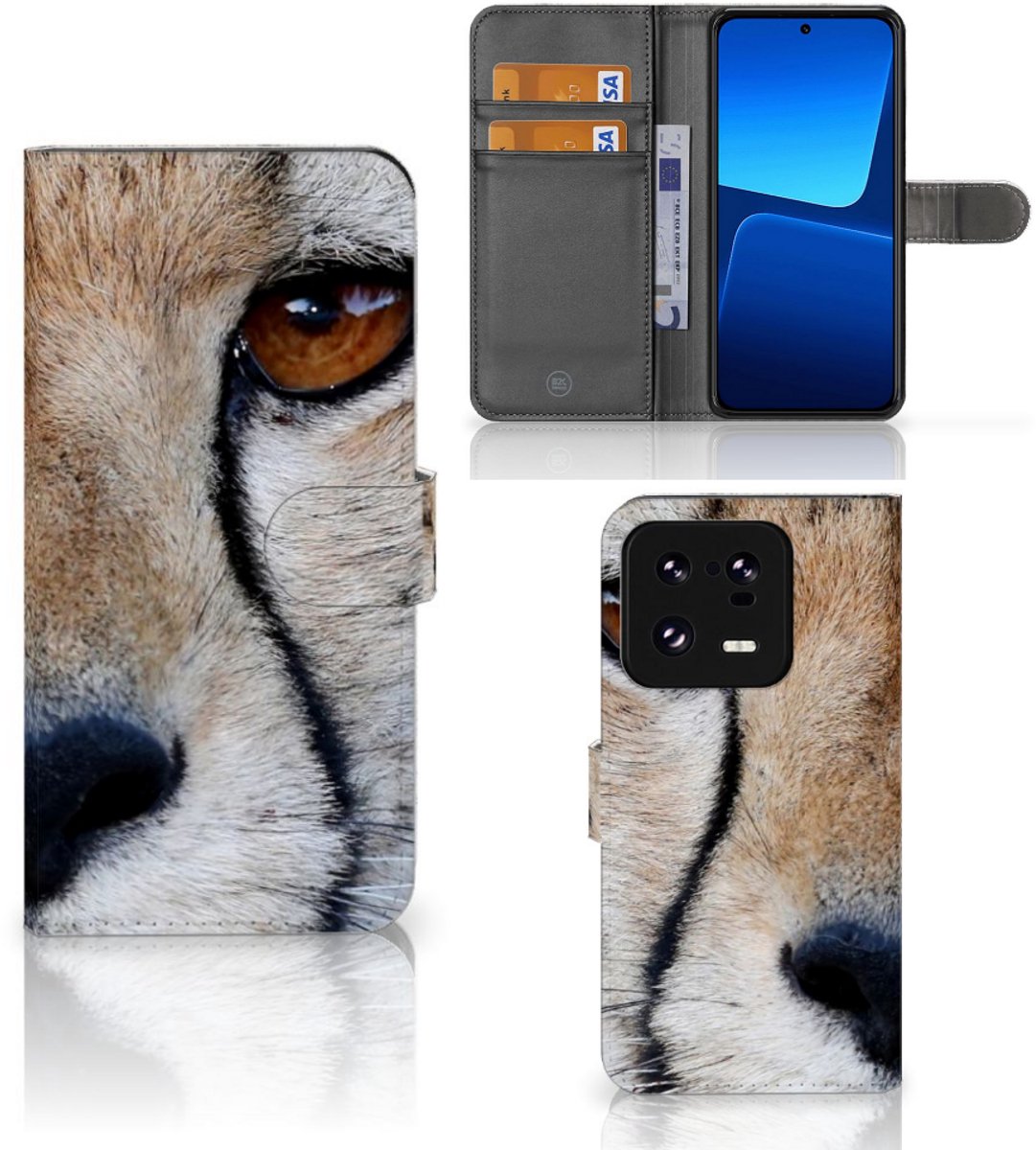 Xiaomi 13 Pro Telefoonhoesje met Pasjes Cheetah