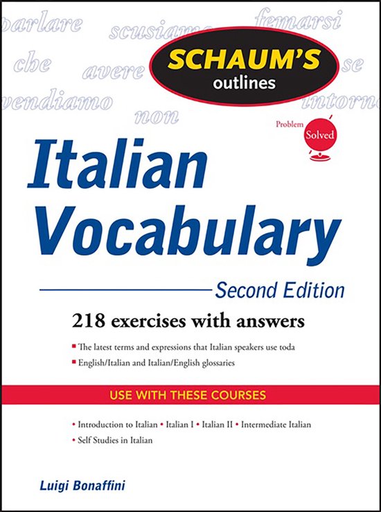 Schaum'S Outline Of Italian Vocabulary - cover