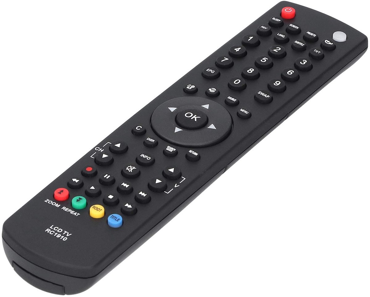 Allecto - - TV afstandsbediening - Universele afstandsbediening - 10 meter bereik - Plug and play - Geschikt voor LCD TV - Robuuste silicone toetsen